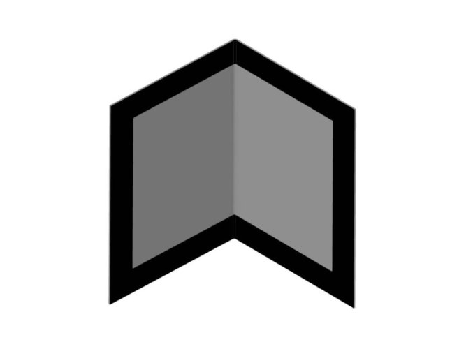 Romotop - Sklo 4x390/390x538 W 90 Esquina