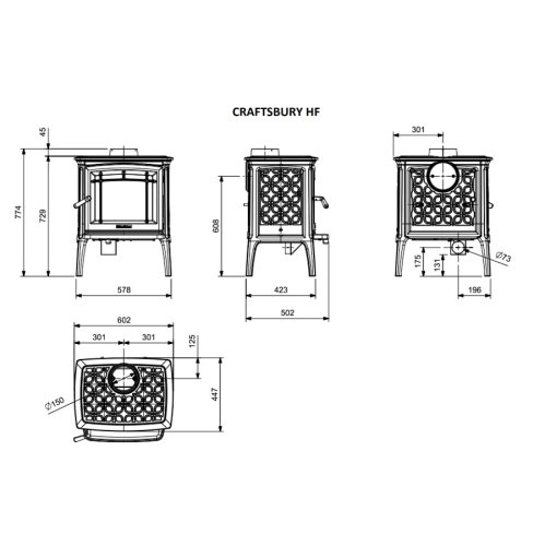 Hergom - Craftsbury - matná černá
